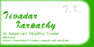 tivadar karpathy business card